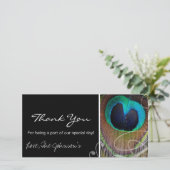 Peacock Feather 結婚's Thank You Photo Card サンキューカード (スタンド正面)