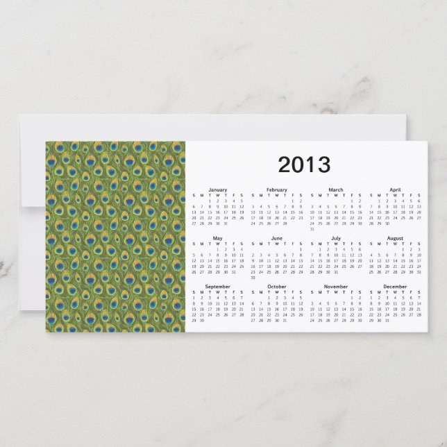 Peacock Feather 2013カレンダーフォトカード (正面)