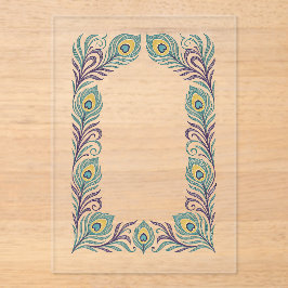 Peacock Feather Acrylic Invitation アクリル招待状