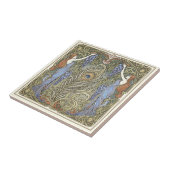 Peacock Feather and Muses Art Nouveau Pat#4 ID1193 タイル (側面)