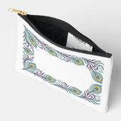 Peacock Feather Cosmetics Pouch アクセサリーポーチ (見開き)