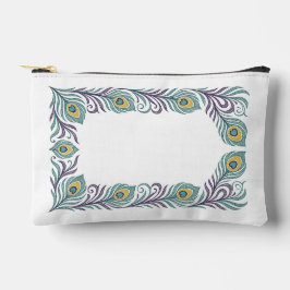 Peacock Feather Cosmetics Pouch アクセサリーポーチ