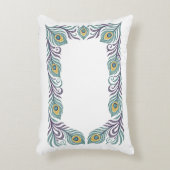 Peacock Feather Decorative Cushion アクセントクッション (正面(垂直))