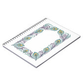 Peacock Feather Decorative Notebook ノートブック (左側)