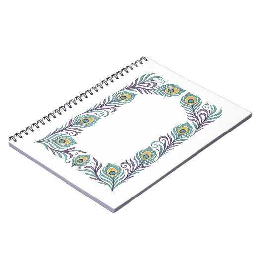 Peacock Feather Decorative Notebook ノートブック (左側)