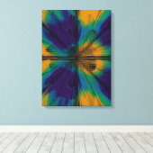 Peacock Feather Interference Pattern  キャンバスプリント (インサイチュ (ウッドフロア))