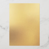 Peacock Feather Jewel Tone Gold Wedding  箔招待状 (裏面)