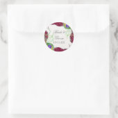 Peacock Feather n Swirls – のシ結婚ールシール ラウンドシール (バッグ)