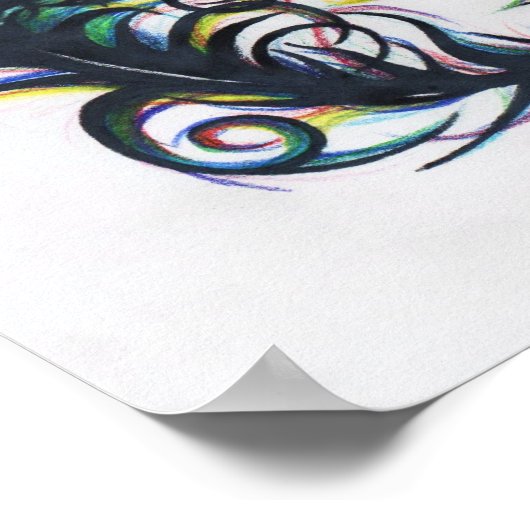 Peacock Feather Poster ポスター (角)