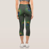 Peacock Feather Print Leggings カプリレギンス (裏面)