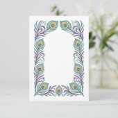 Peacock Feather Response Card for Wedding 出欠カード (スタンド正面)