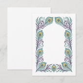 Peacock Feather Response Card for Wedding 出欠カード (正面/裏面)