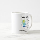 Peacock Feather Sassy Motivational Quote コーヒーマグカップ (正面右)