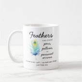 Peacock Feather Sassy Motivational Quote コーヒーマグカップ (左)