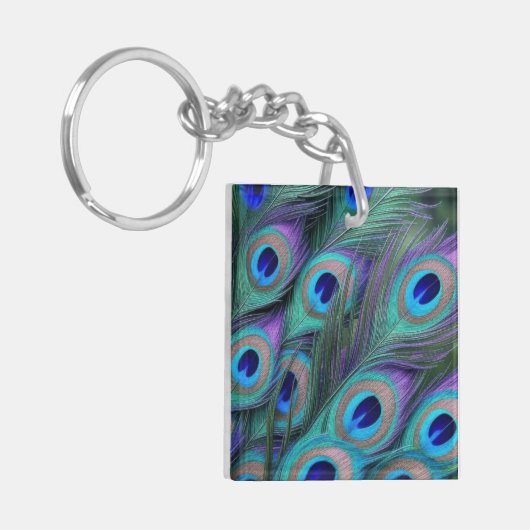 Peacock Feathers キーホルダー (正面左)