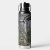 Peacock Feathers and Gothic Windows ウォーターボトル (正面)