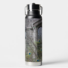 Peacock Feathers and Gothic Windows ウォーターボトル