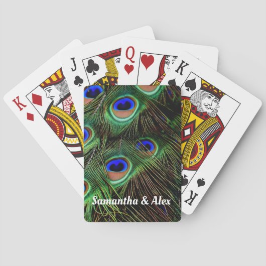 Peacock Feathers Classic Playing Cards Gift トランプ (裏面)