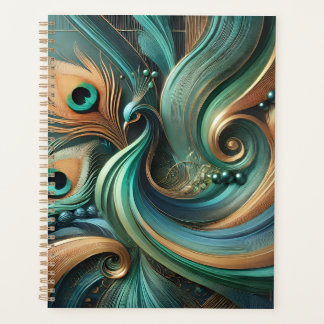 Peacock Feathers in Abstract Flow Planner プランナー手帳
