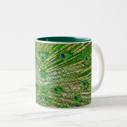 Peacock Feathers Mug ツートーンマグカップ (正面右)