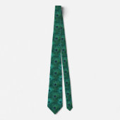 Peacock Feathers Teal Blue Neck Tie Necktie ネクタイ (正面)