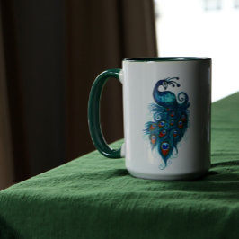 Peacock Feathers Teal Peacocks        マグカップ
