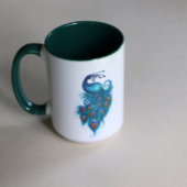 Peacock Feathers Teal Peacocks        マグカップ