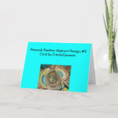 Peacock Fether抽象芸術#3ノートカード シーズンカード (裏面)