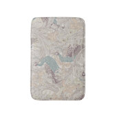 Peacock Garden in Beige Mauve Pink Duck Egg Blue バスマット (正面縦)
