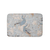 Peacock Garden in Blue Grey Mocha Beige バスマット (正面)