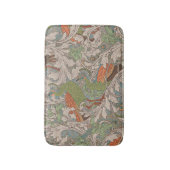 Peacock Garden in Orange Green Teal Beige バスマット (正面縦)