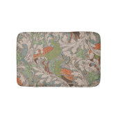 Peacock Garden in Orange Green Teal Beige バスマット (正面)