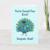 Peacock Graduation Card カード (正面)