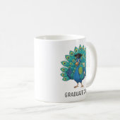 Peacock Graduation Personalized コーヒーマグカップ (正面右)