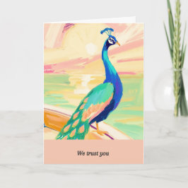 peacock happy birthday カード