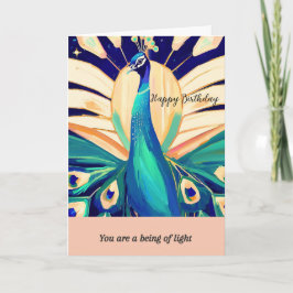 peacock happy birthday カード