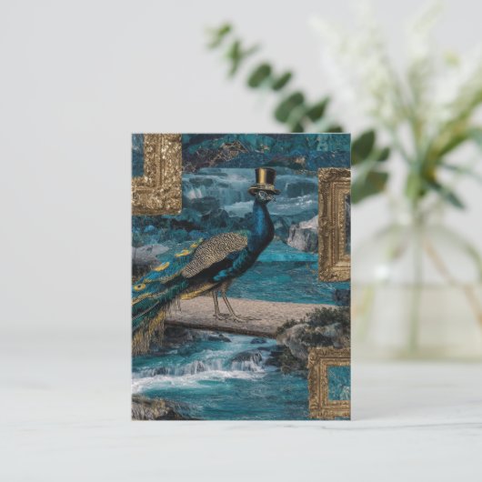 Peacock in a Top Hat ポストカード (スタンド正面)