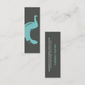 PEACOCK in AQUA Slim Business Card スキニー名刺 (正面/裏面)