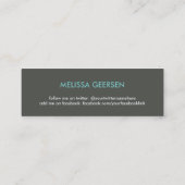 PEACOCK in AQUA Slim Business Card スキニー名刺 (裏面)