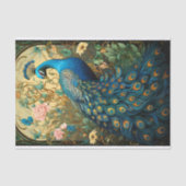 Peacock in Tapestry 3 Decopage紙 薄葉紙 (正面)