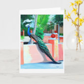 Peacock in the Food Greeting Card（フード·グリーティング·カードの カード (黄色い花)