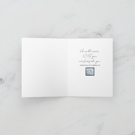 Peacock Leaf/Leaf-He Will Never Leaf You-Turquoise カード (内部)