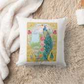 Peacock lovely design pillow クッション (ブランケット)