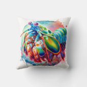 Peacock Mantis Shrimp REF253 - Watercolor クッション (裏面)