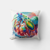 Peacock Mantis Shrimp REF253 - Watercolor クッション (正面)