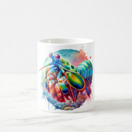 Peacock Mantis Shrimp REF253 - Watercolor コーヒーマグカップ