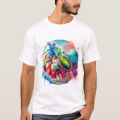 Peacock Mantis Shrimp REF253 - Watercolor Tシャツ (正面)