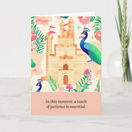 peacock message happy birthday カード (正面)