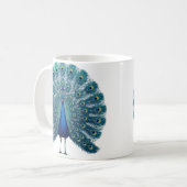 Peacock Mug – Colorful Bird Art Coffee Cup – Elega コーヒーマグカップ (正面左)