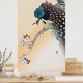 Peacock on a Cherry Blossom Tree, Ohara Koson ポスター (キッチン)